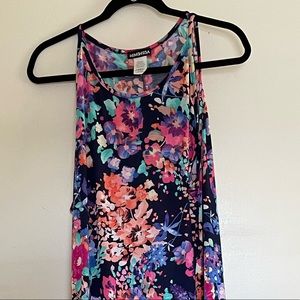 Heimish USA 3X Long Flowered Dress with Side Slit